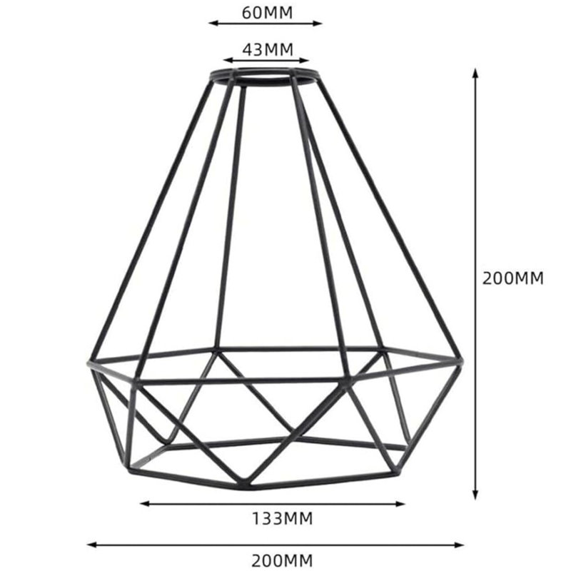 20.5cm H Metal Novelty Lamp Shade ( Screw On ) in Black