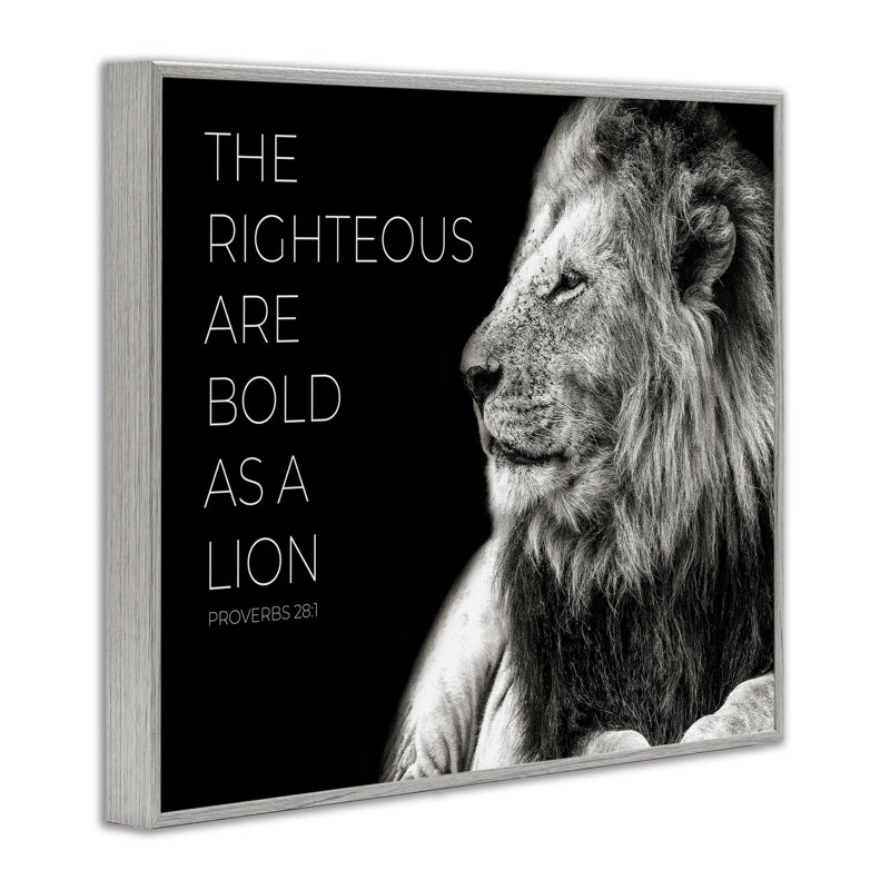 «The Righteous Bold As A Lion», dessin de Shelley Lake, H 16 po x l 20 po, Estampe numérique Farmhouse