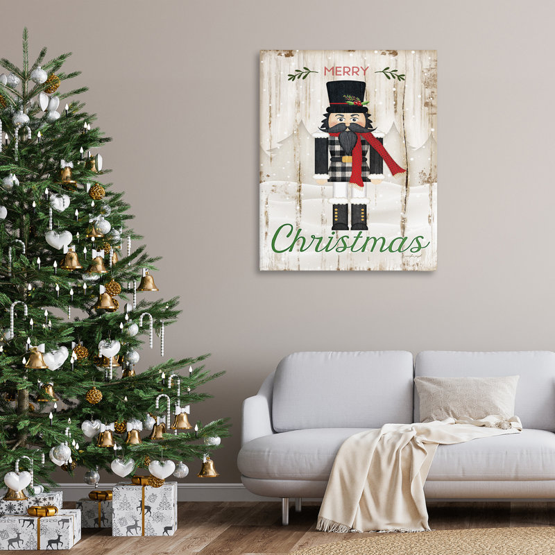 Art mural sur toile Merry Christmas Winter Casse-noisette par Jennifer Pugh, H 48 po x l 36 po