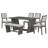 6-Piece Retro Dining Table Set for 6-117579950