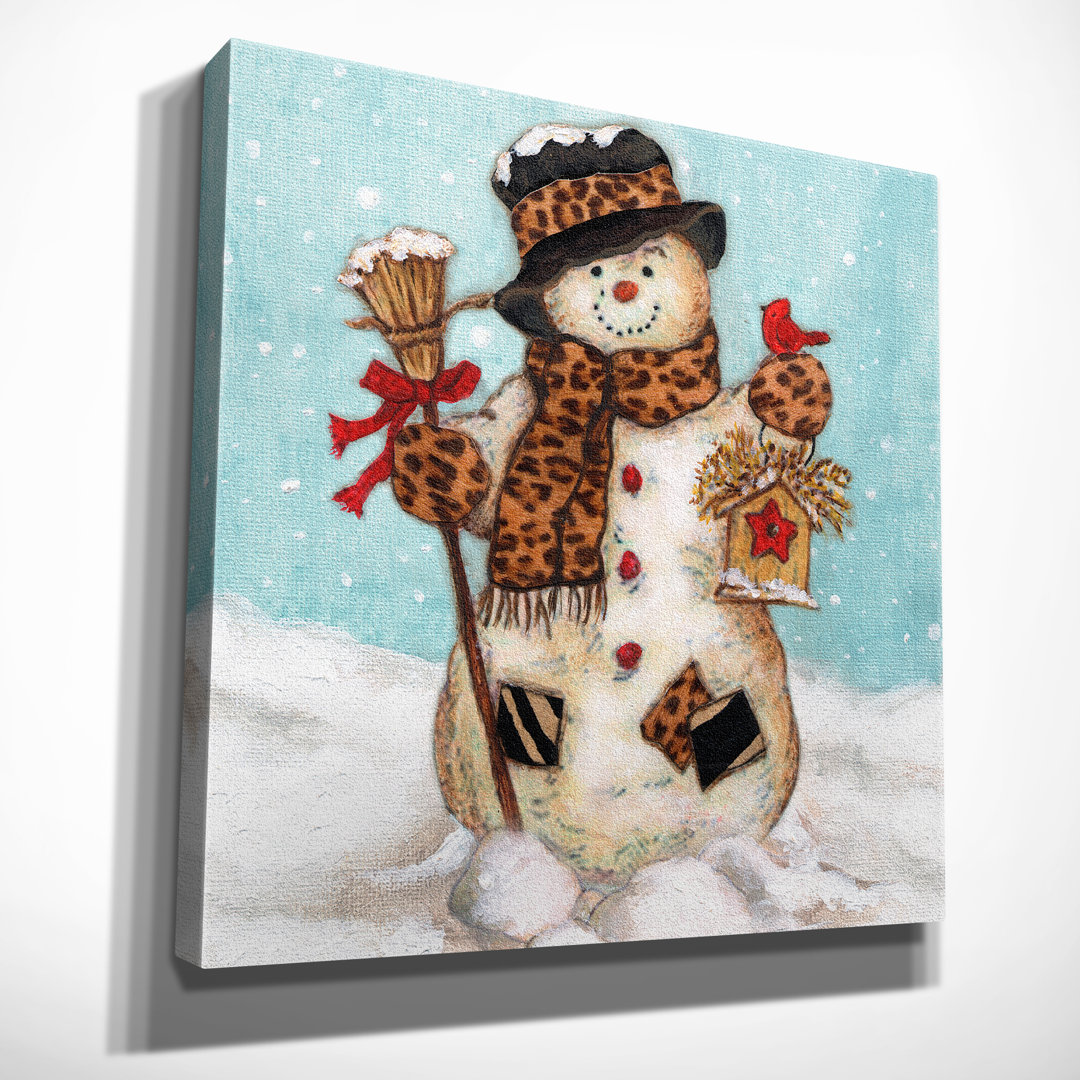 'Snowman' Graphic Art Print on Wrapped Canvas The Holiday Aisle® 