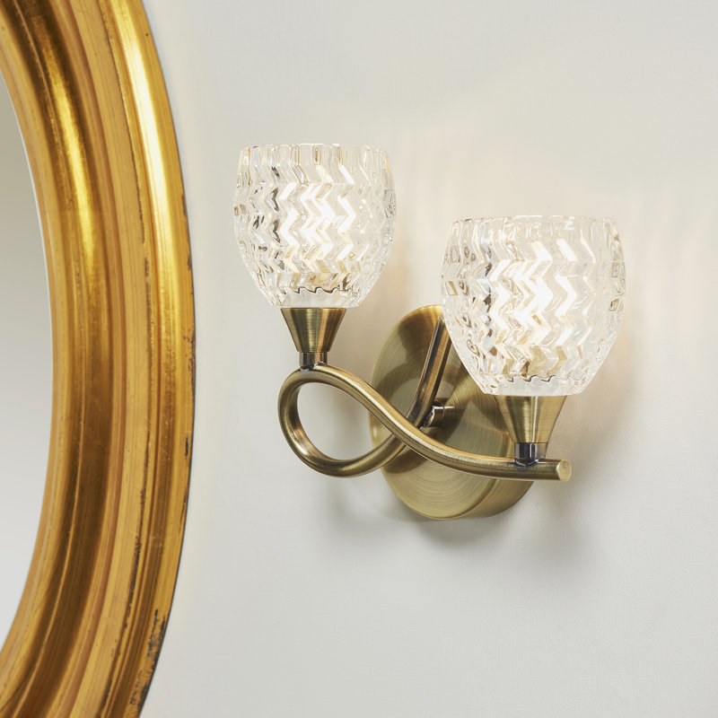 Minden Armed Sconce, Antique Brass, Left