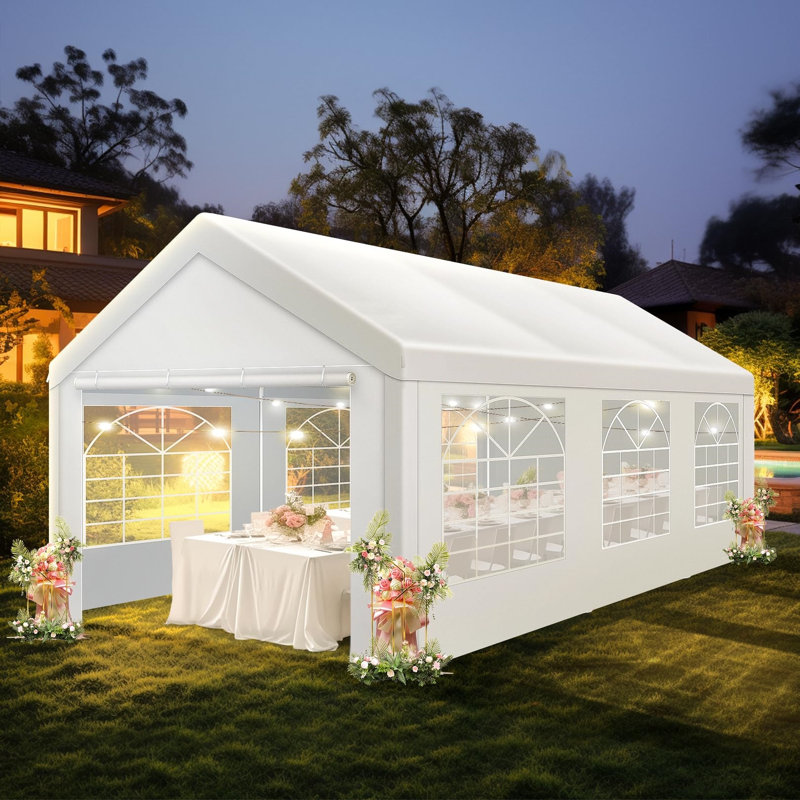 10 pi. L 20 pi. D Tente blanche pour la fête, Carpas para Fiestas, tente à baldaquin avec sacs de sable intégrés, UV 50+