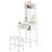 Small Makeup Vanity Desk Set with Mirror,Mini Makeup Vanity with Adjustable Lighted,2 Drawers,Hair Dryer Holder,Fold-Up Panel,Compact Makeup Dressing Table for Small Bedrooms,Apartments,Tiny Space-1659663411