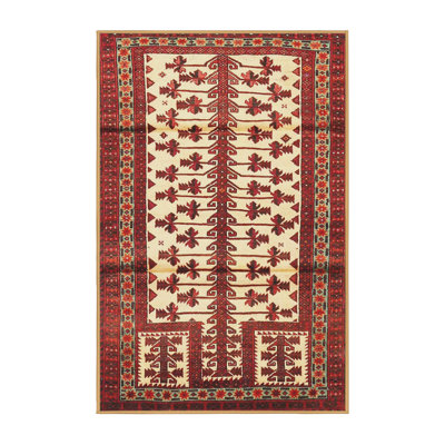 Tapis traditionnel rouge / beige Ulti