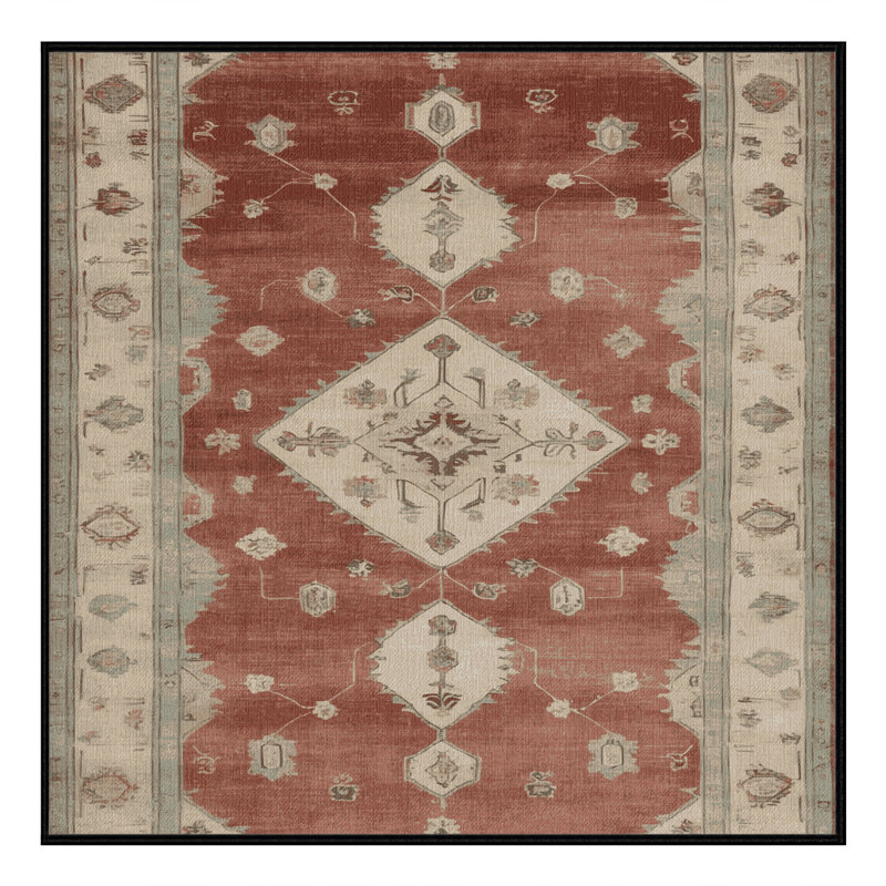 Tapis brun lavable à la machine, Carré 3 pi