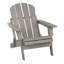 Chaise Adirondack pliante en bois gaufré surdimensionnée avec dossier et siège pré-assemblés, chaise de patio en bois pour patio
