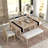 6-Piece Rubber Wood Dining Table Set With Beautiful Wood Grain Pattern Tabletop Solid Wood Veneer And Soft Cushion-1901799969