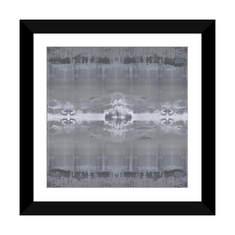 « prekaléidoscope », reproduction d’impression sur toile, H 24 po x l 24 po x P 1 po, Papier d'art encadré noir, Blanc
