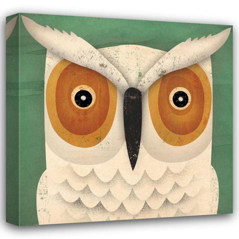 Art sur toile tendue par Loon Peak®, Fowler, Ryan, White Owl, H 36 po x l 36 po