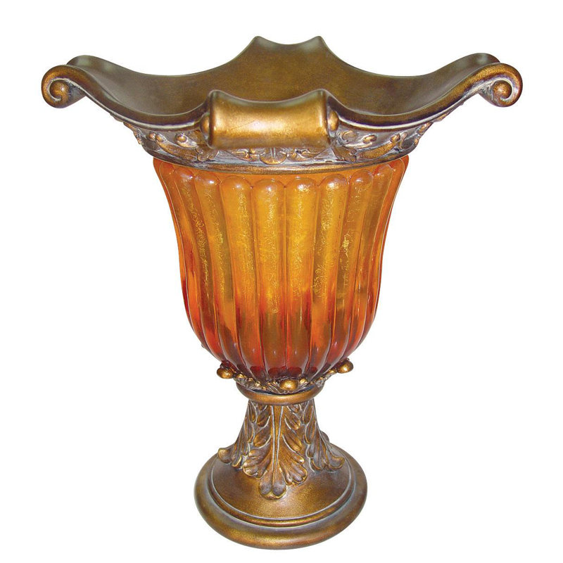 Vase orange doré Higgenbotham