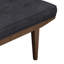 Banc élégant gris avec siège rectangulaire et charme classique de style Mid-Century fonctionnel