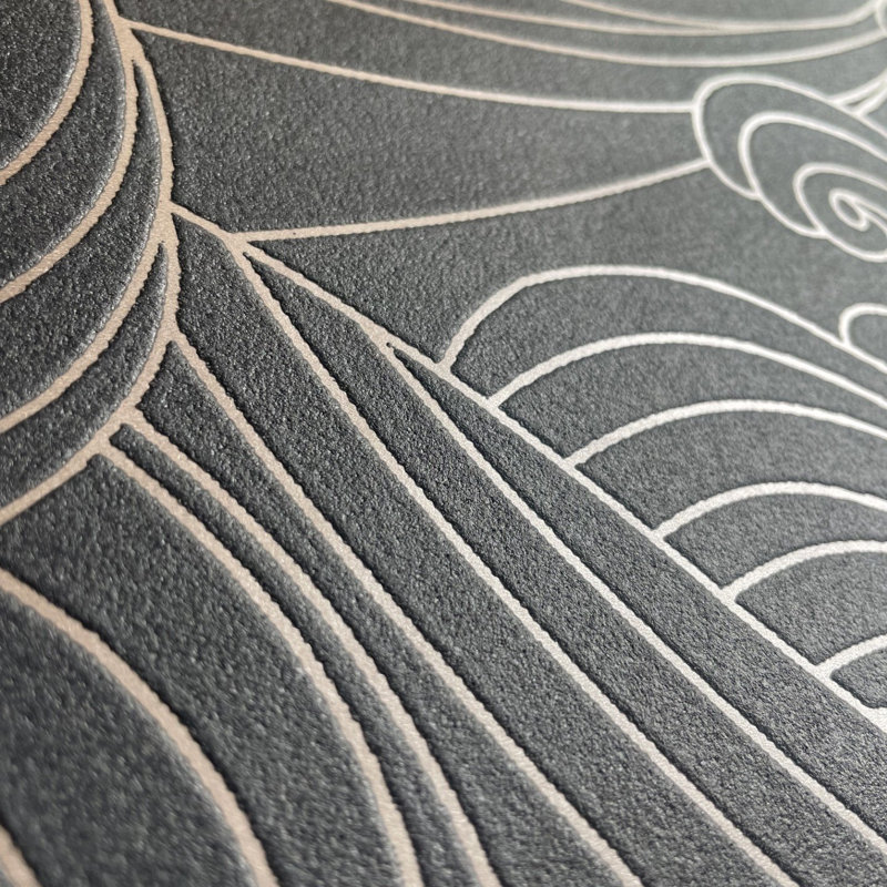 Papier peint Big Wave, Noir
