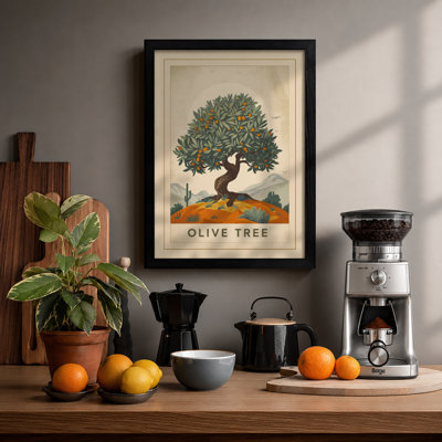 Olive Tree Botanical - Framed Print
