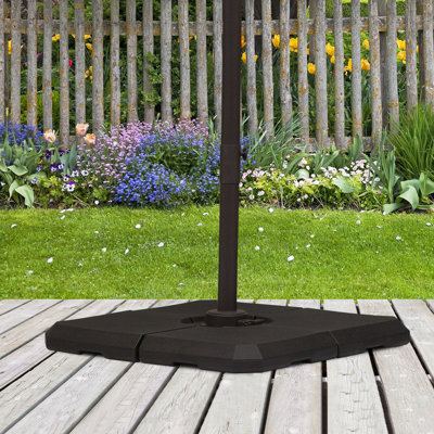 Poids de la base du parasol de porte-à-faux en porte-à-faux - capacité de 264 lb, pour résister aux intempéries, maintient debout dans des situations venteuses