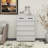 Six Drawer White Side Table