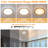 16 Inch Golden LED Crystal Ceiling Light Fixture, 24W Dimmable LED Modern Close to Ceiling Light, 3000K/4000K/5000K Adjustable Round Ceiling Chandelier for Bedroom, Hallway, ETL Listed