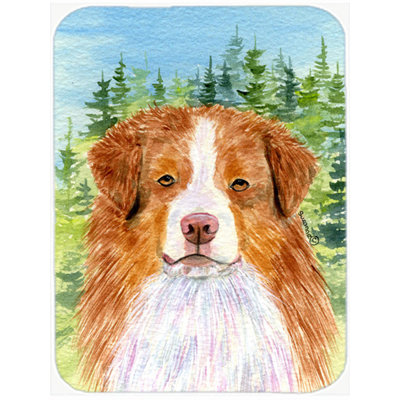 Australian Shepherd Head Glass Cutting Board