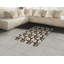 Tapis décoratif floral à haute densité en fibres de polyester-42030205