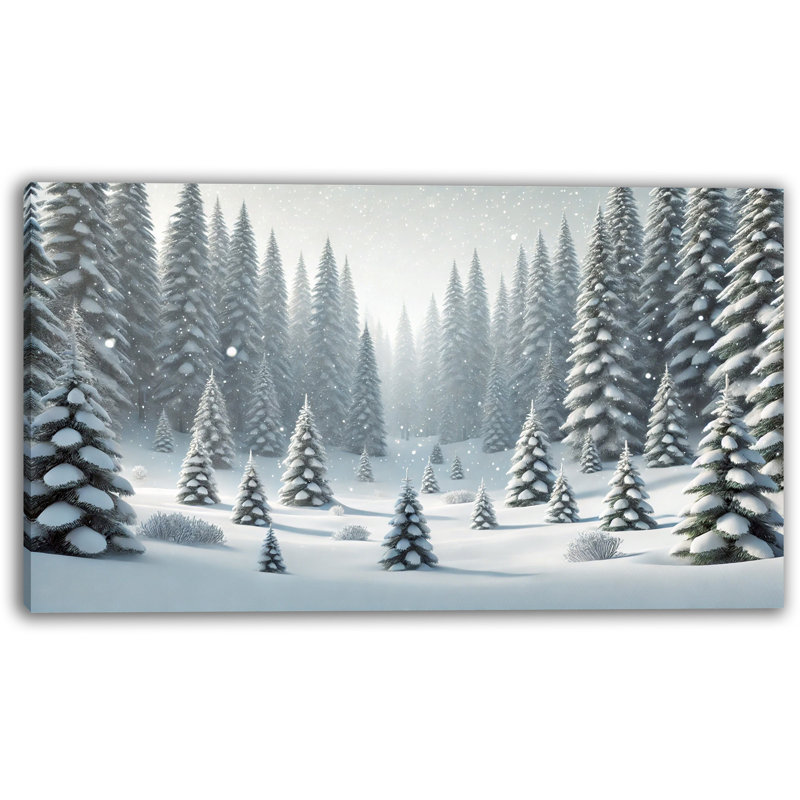 Art mural sur toile Evergreen Wonderland, H 24 po x l 42 po