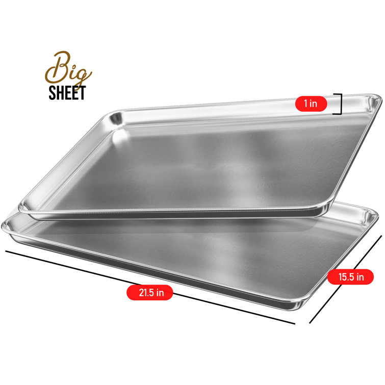 Nordic Ware Naturals Silver Eighth Sheet Pans, 6 Pack