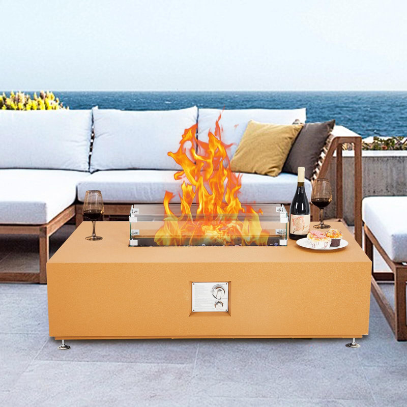 Foyer de table au propane, Orange, H 12,2 po x l 48 po x P 27,5 po