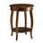 Walnut Round Side Table With Bottom Shelf-1639172484