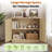 Sideboard Buffet Cabinet With Storage, Fluted Arched Storage Cabinet With Adjustable Shelf, Wooden Modular Coffee Bar, Modern Console Table For Living Room Kitchen Dining Room Entryway, Natural-1742158502