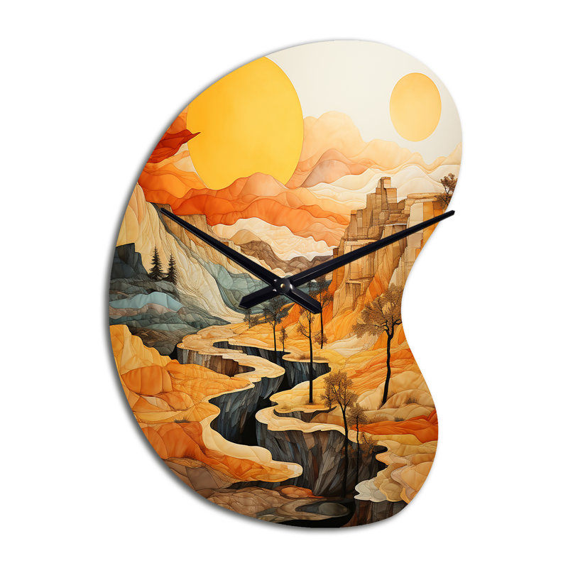 Horloge murale Bold Landscape Canyon Desert VI, Petit