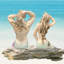 Ensemble de statue de jardin 2 pièces Life's a Beach Classic Mermaid and Merman-84593642