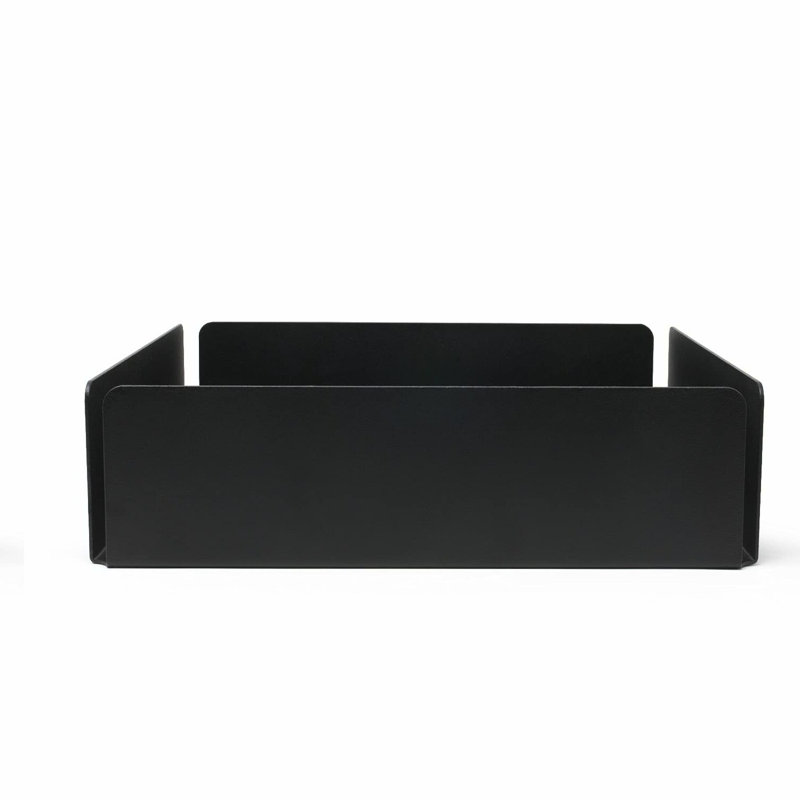 ElegantEdge Modern Black Metal Tray Organizer for Bathroom Vanity Storage