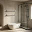 Ensemble de barre à serviettes en nickel brossé - Porte-serviettes mural en acier inoxydable avec finition antirouille - Installation facile pour la salle de bain, la cuisine et le salon - Paquet de 2