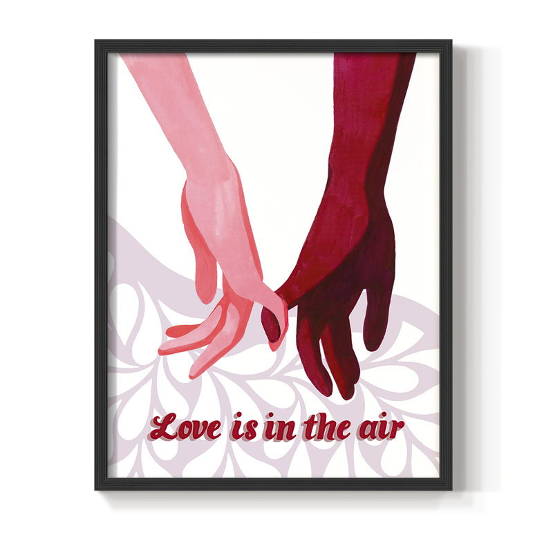 «Groovy Love II», reproduction encadrée - bois massif, H 30 po x l 24 po, Noir, noir, noir, noir