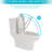 Ceramic Toilet With Fully Glazed Interior - Prevents Bacterial Growth High , Long-Lasting Performance