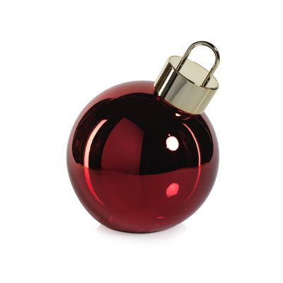 Lighted Glass Slanted Ball Christmas Ornament 