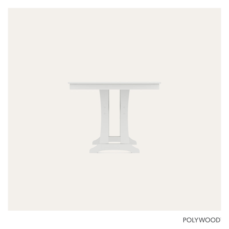 Nautical Trestle 38" x 73" Dining Table, White