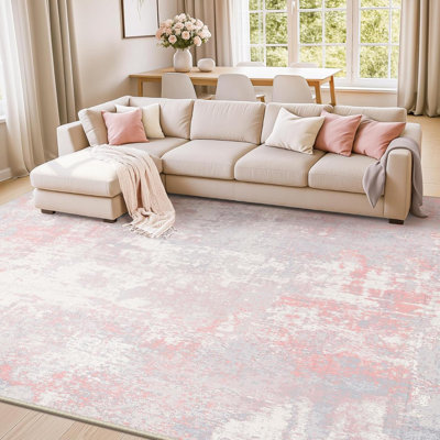 Washable Area Rugs ' Non-Slip Modern Abstract Soft For Living Room Entryway Bedroom Nursery, Print Pattern