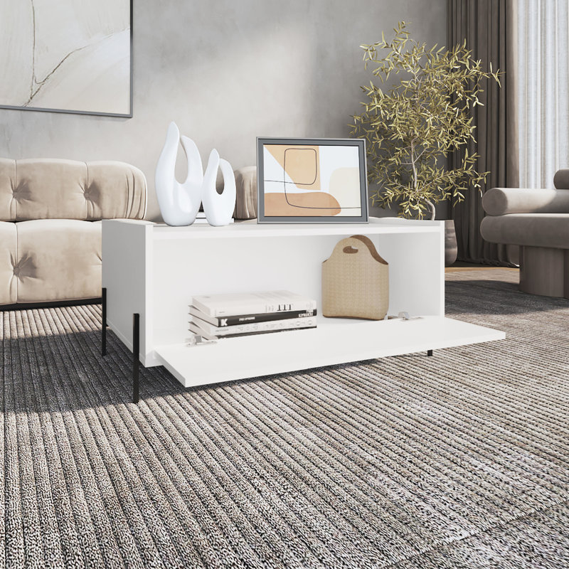 Table basse 15,6 po Sleek, Blanc