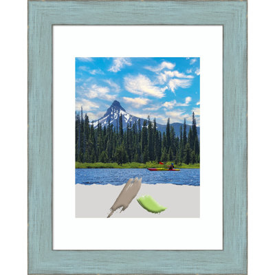Benston Blue Wood Picture Frame with Mat