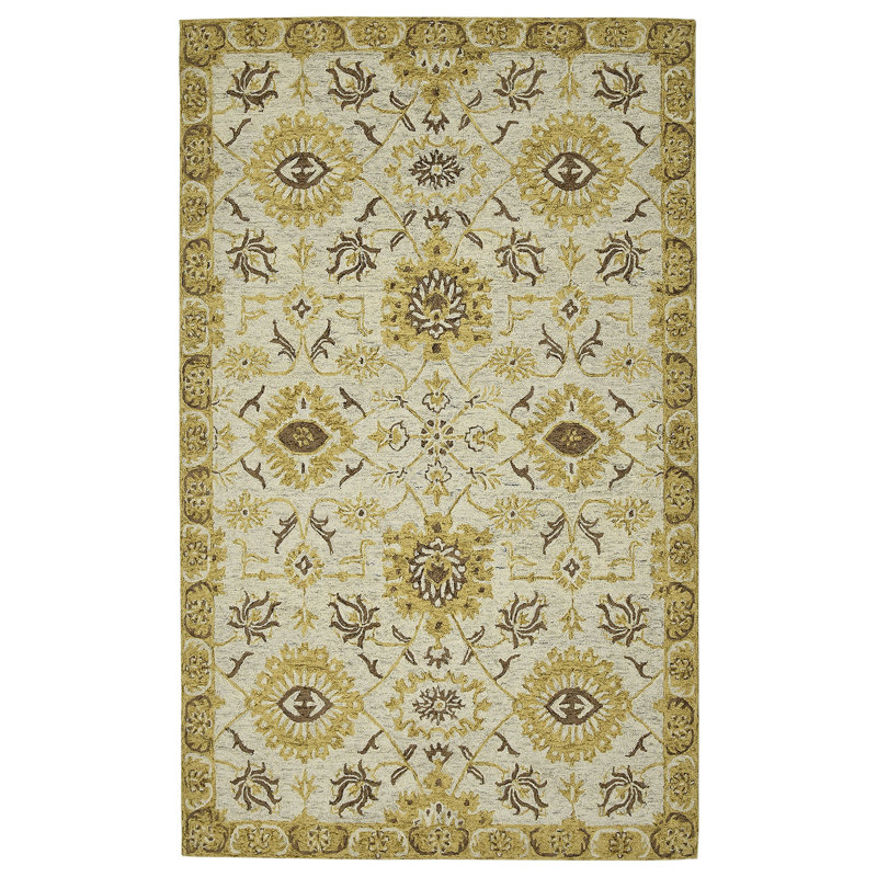Dorcea Wool Floral Indoor Rug, Rectangle 8' x 10'
