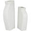 Ensemble de 2 vases de table en grès blanc 2 pièces