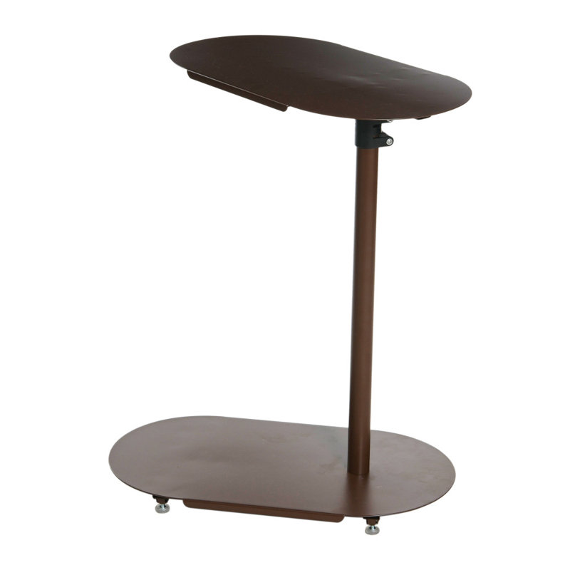 Idyllwild Steel Top End Table, Brown