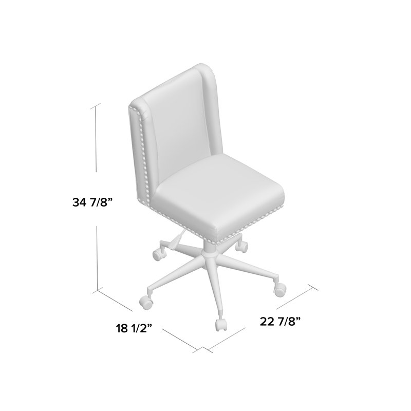 Chaise de bureau Lewisburg, Rose