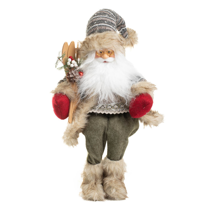 Père Noël alpin gris assis
