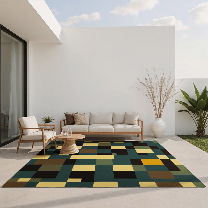 Tapis intérieur / extérieur Tile Forest, Rectangle 1 pi 6 po x 2 pi 6 po