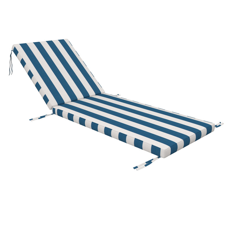 Sunbrella® Outdoor Chaise Cushion, 24" W x 73" D, Sunbrella® Cabana Regatta