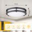Plafonnier à DEL avec télécommande 12 pouces Plafonnier encastré à intensité variable 18W Luminaire de cuisine réglable Plafonnier pour salon de chambre à coucher