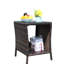 Table basse pour patio avec verre trempé brun-1284858453