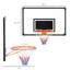 Panier de basketball mural Soozier avec panneau incassable 45 po x 29 po, rebord durable et filet résistant aux intempéries pour une utilisation intérieure et extérieure