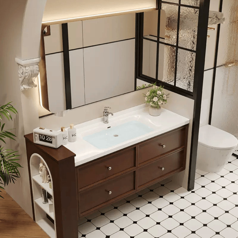 Medieval style retro bathroom cabinet